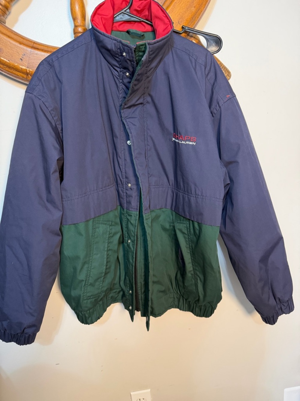 Vintage Ralph Lauren (Chaps) Colorblock Jacket - Navy, Green, Red Accent